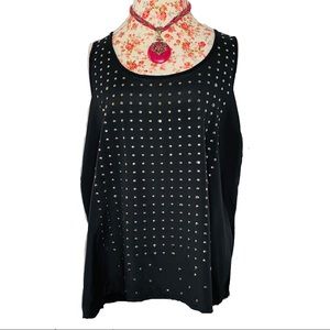 Torrid Black Studded Front Tank Top